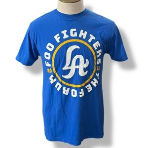 Foo Fighters 2021 Los Angeles The Forum Blue T-Shirt Tultrex Men's MEDIUM